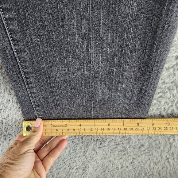 Chicos Jeans Womens 0 Short US 4 Petite Marquis Black Stretch Bootcut *GUC* - Picture 9 of 14